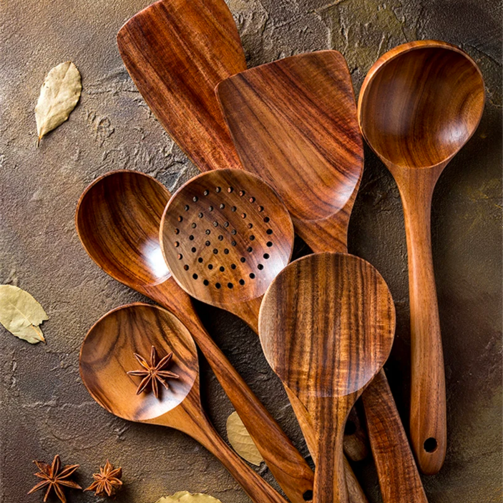 Set di utensili da cucina in legno
