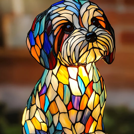 Papouille – Lampada magica per cani in vetro colorato