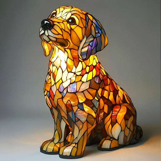 Pompom – Lampada golden retriever spirituale