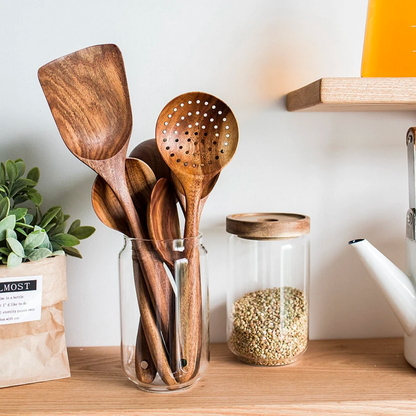 Set di utensili da cucina in legno