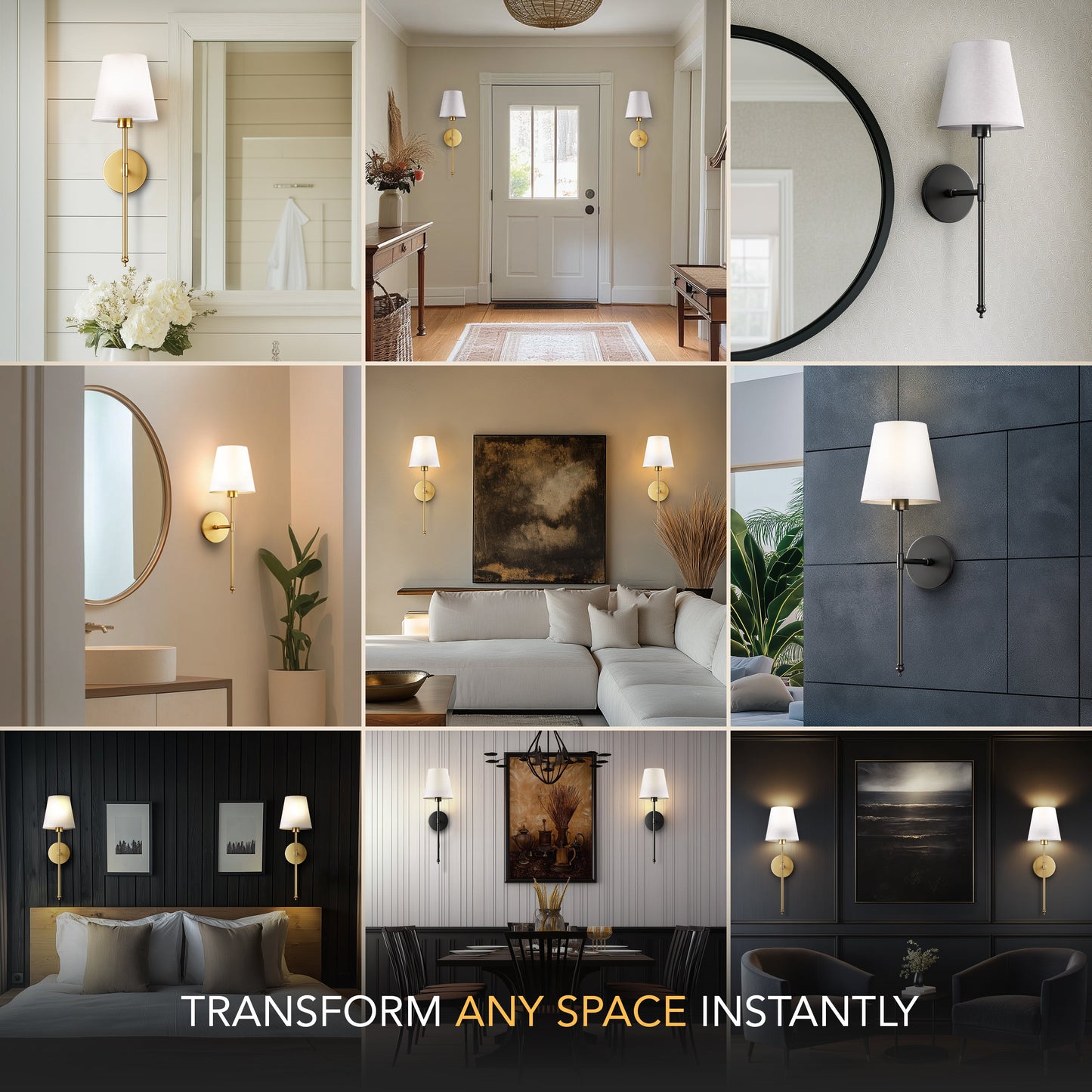 Chalise Luxe Lampade da Parete Wireless (Set di 2)