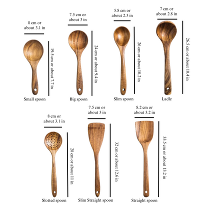 Set di utensili da cucina in legno