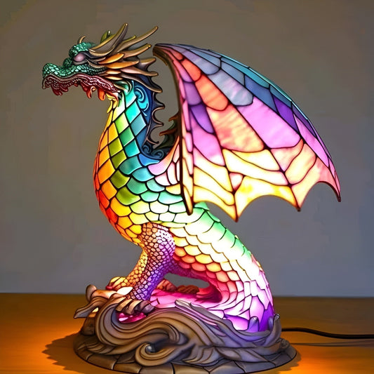 Gribouille – Lampada magica a drago in plastica colorata