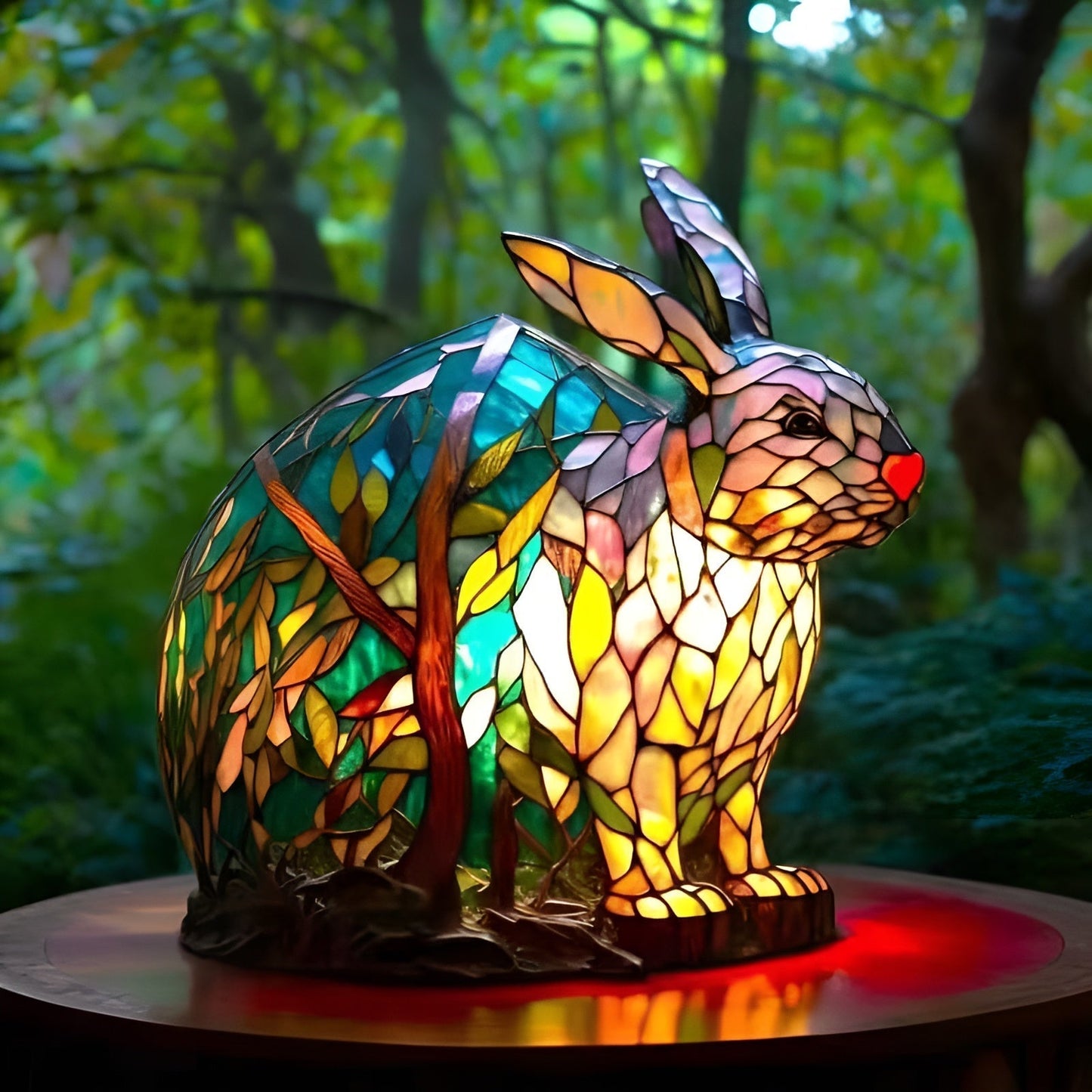 Panpan – Magische konijnenlamp van gekleurd kunstof