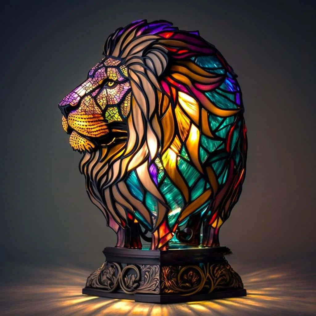 Minette – Lampada magica a leone in plastica colorata