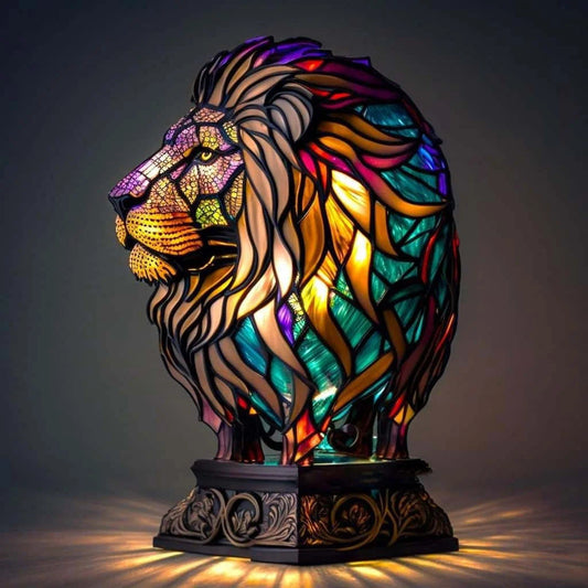 Minette – Lampada magica a leone in plastica colorata
