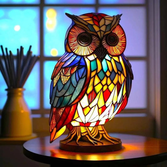 Loulou – Lampada magica a gufo in plastica colorata