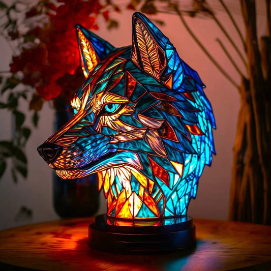 Fifou – Lampada magica a forma di lupo in plastica colorata