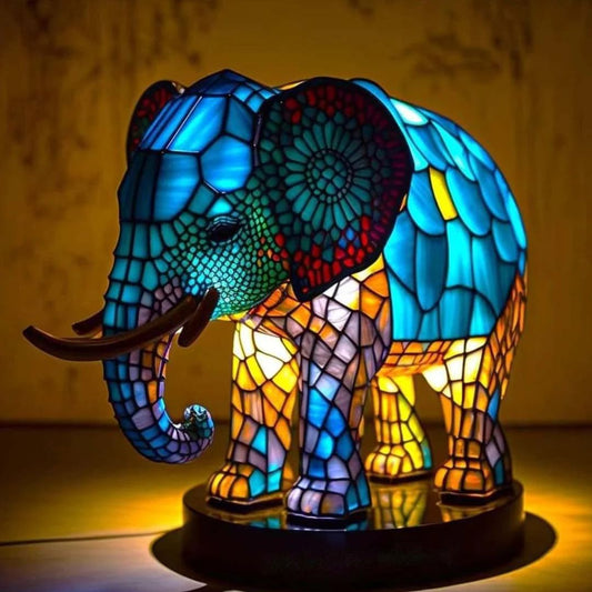 Nounours – Lampada magica a elefante in plastica colorata
